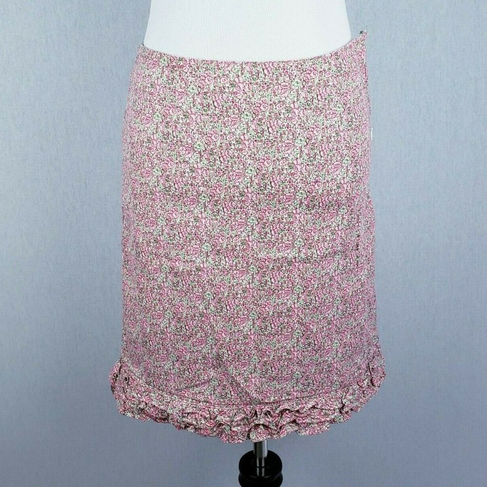 American Eagle Knee Long Floral Work Pencil Skirt